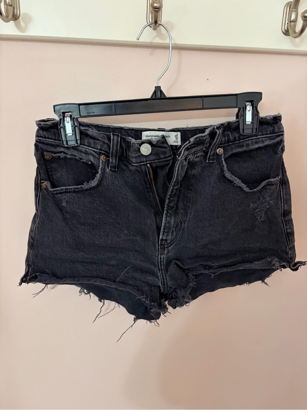 Abercrombie & Fitch Black Cutoff Denim Shorts